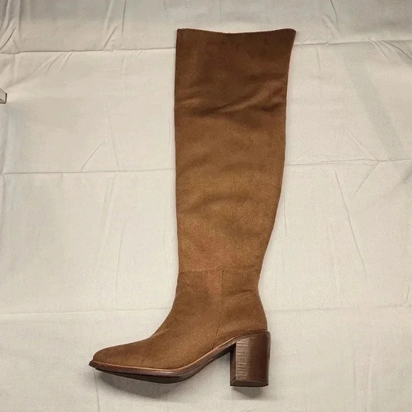 Seychelles over the knee suede boots in cognac brand new with out box size 8.5 - Picture 1 of 9